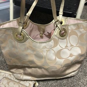 Coach purse and wallet and pouch